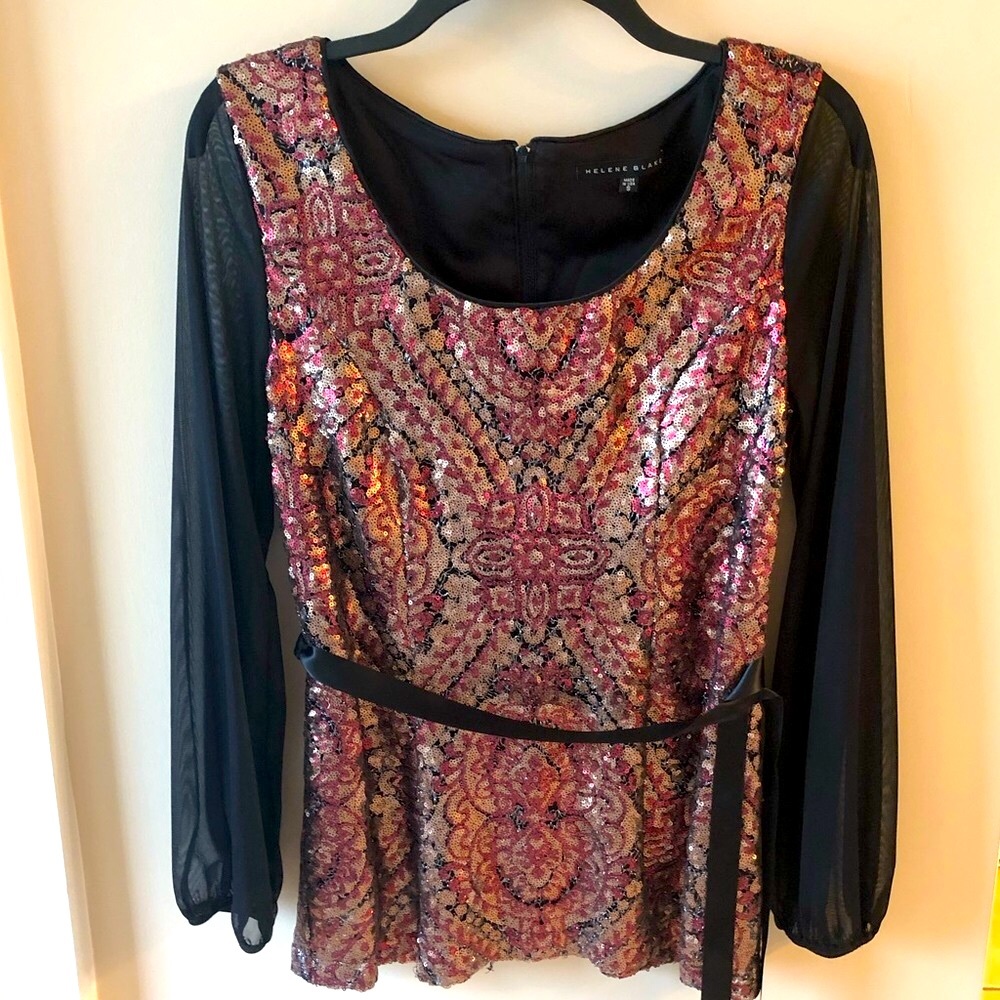 Helene Blake Sequin Blouse